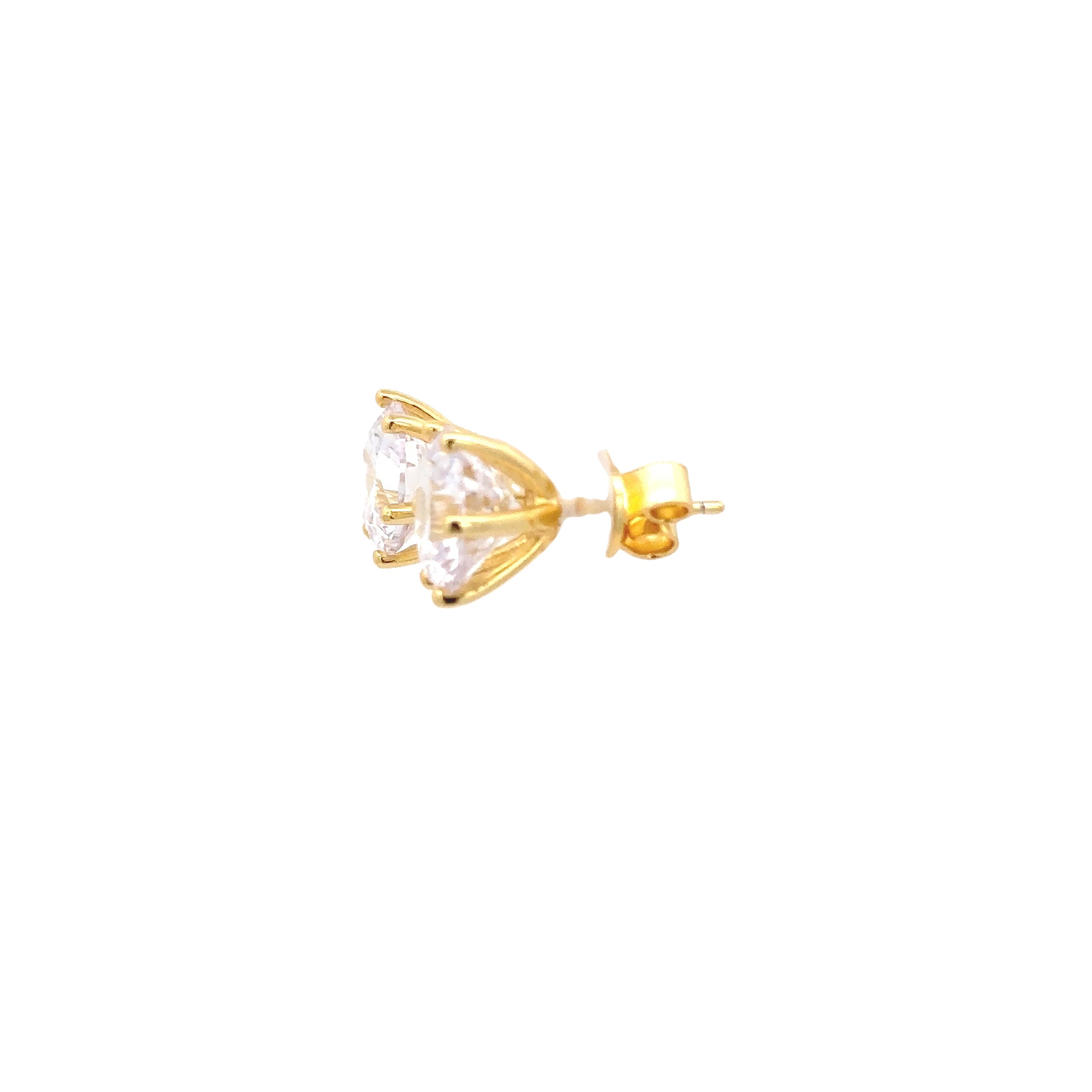 BRILLIANT ROUND CZ STUDS SIZE 10