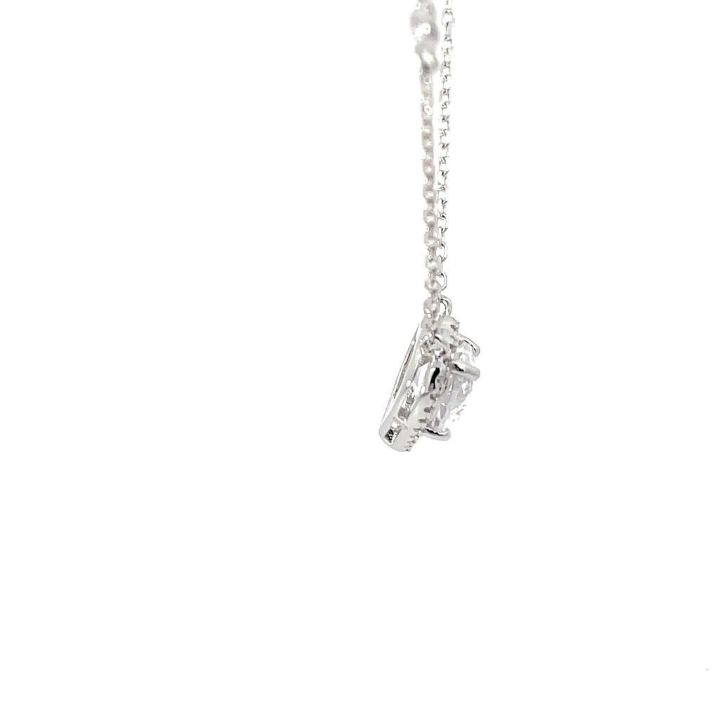 WHITE HEART NECKLACE