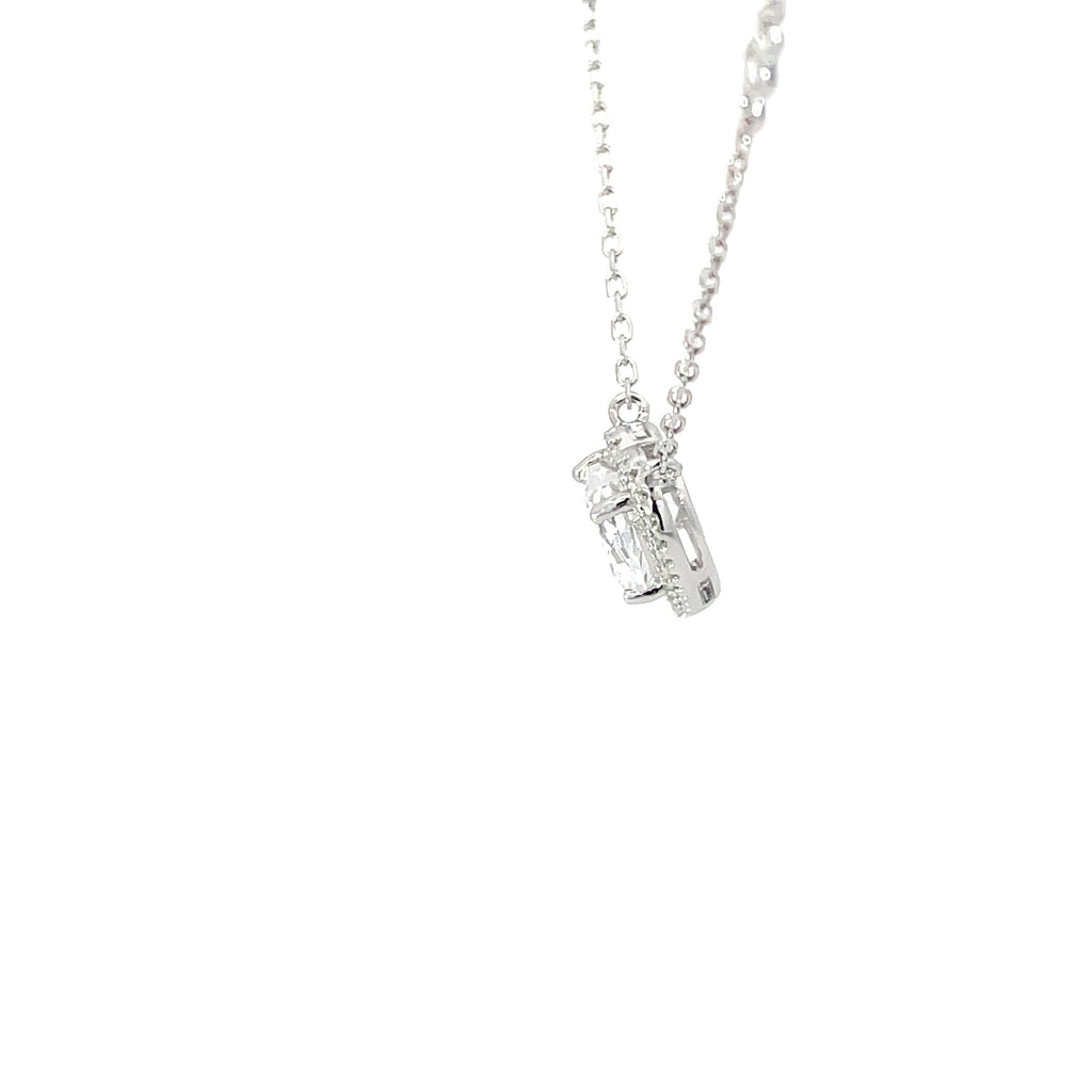 WHITE HEART NECKLACE