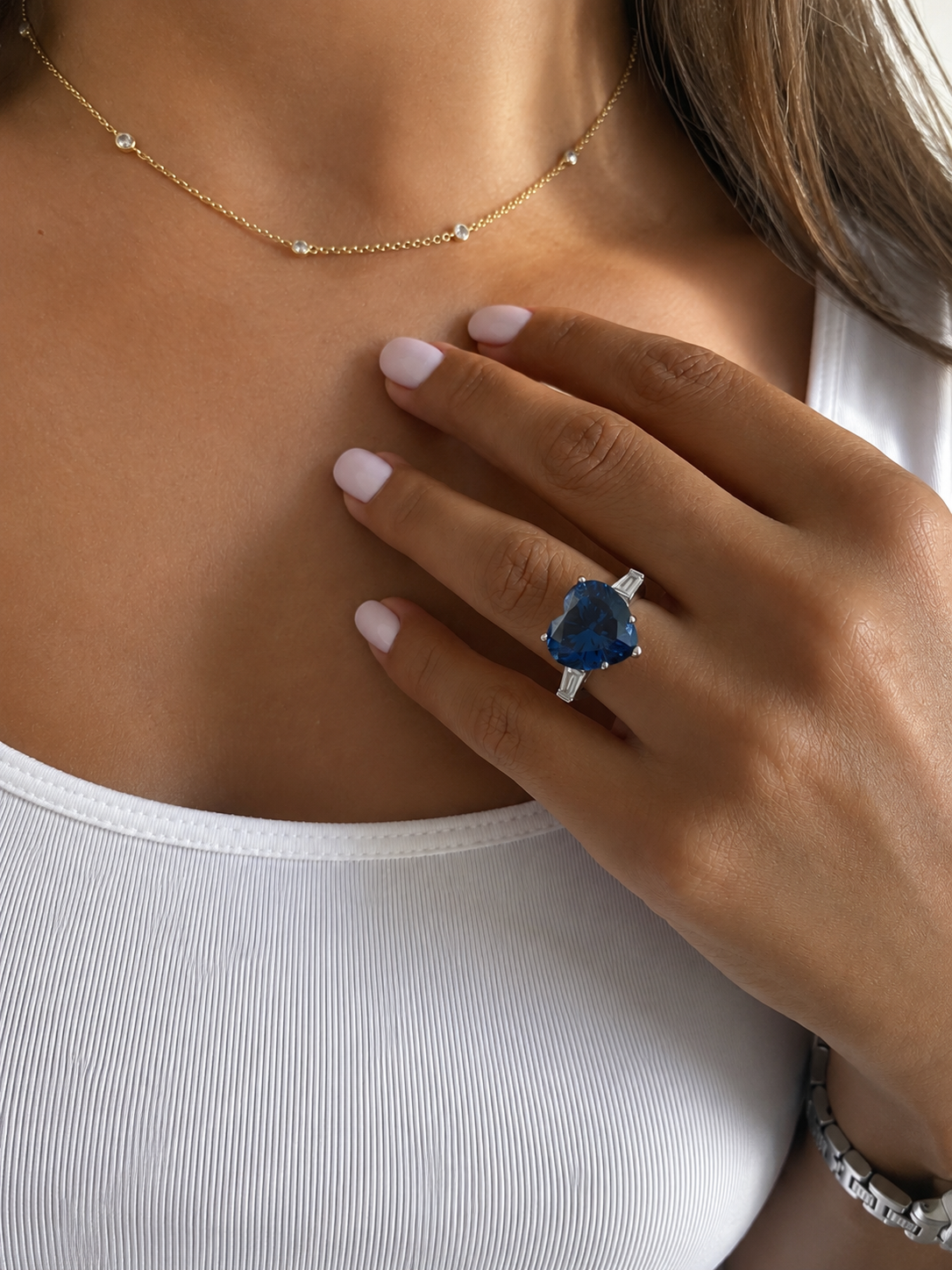 BLUE HEART RING