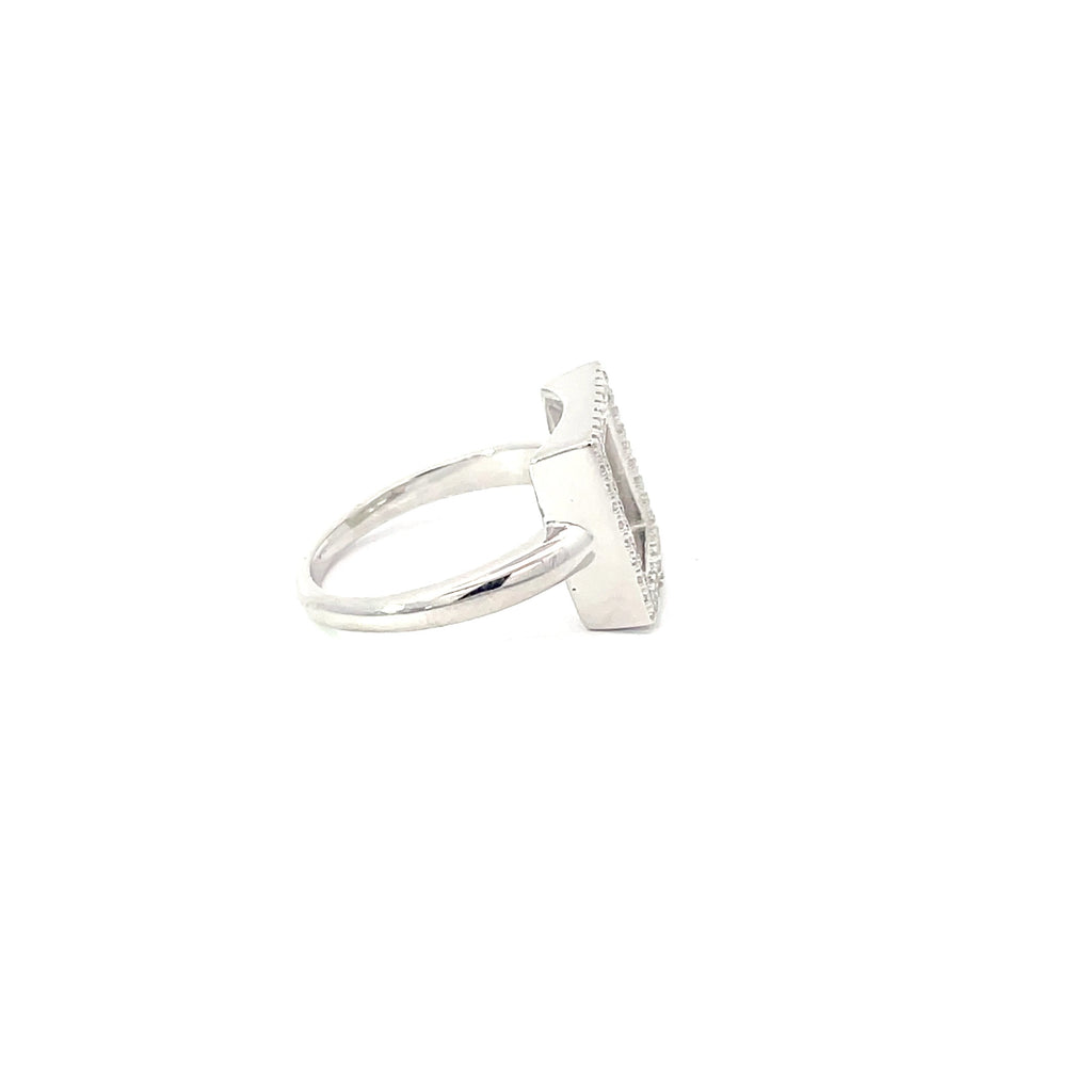 SQUARE CUBIC ZIRCONIA RING - 925