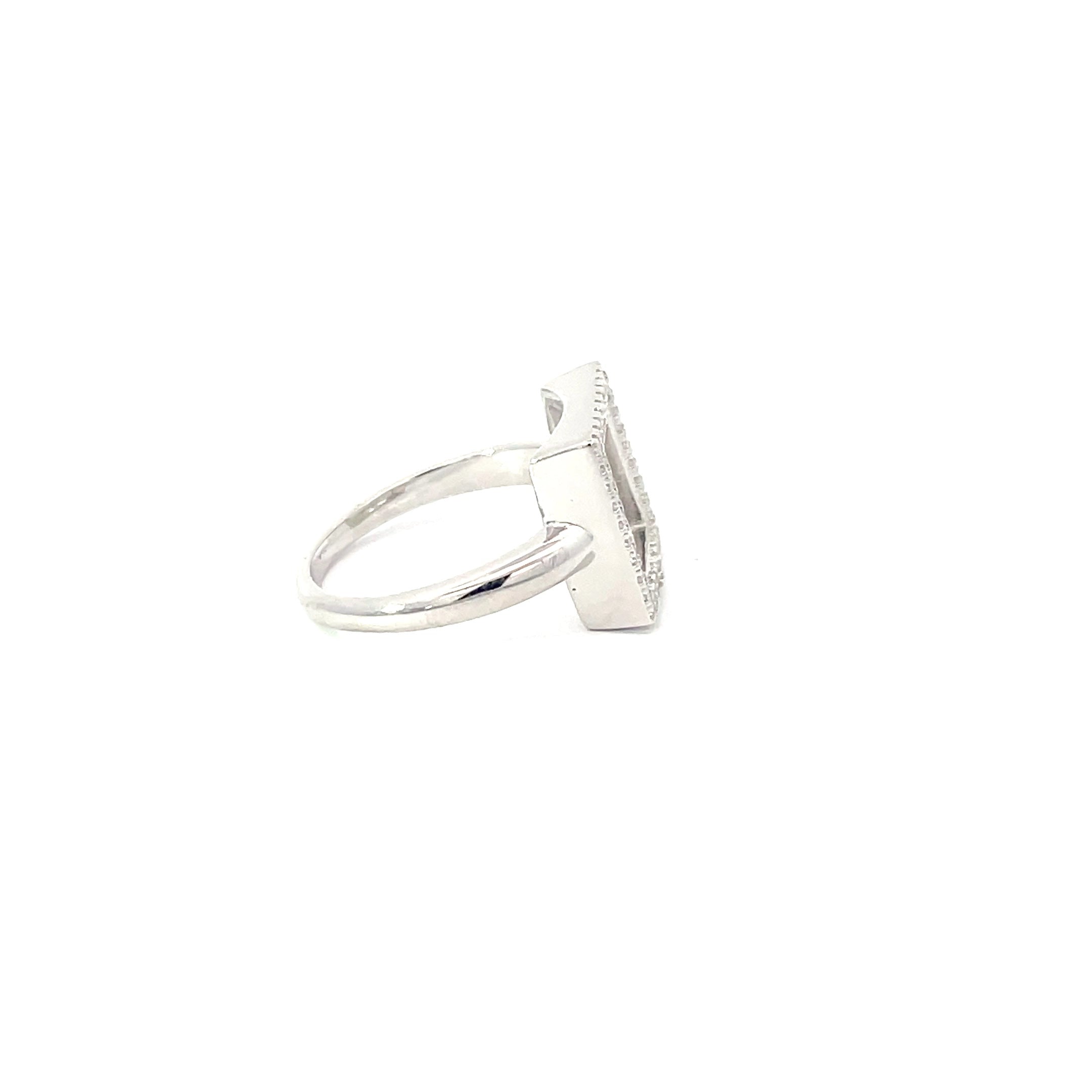 SQUARE CUBIC ZIRCONIA RING - 925