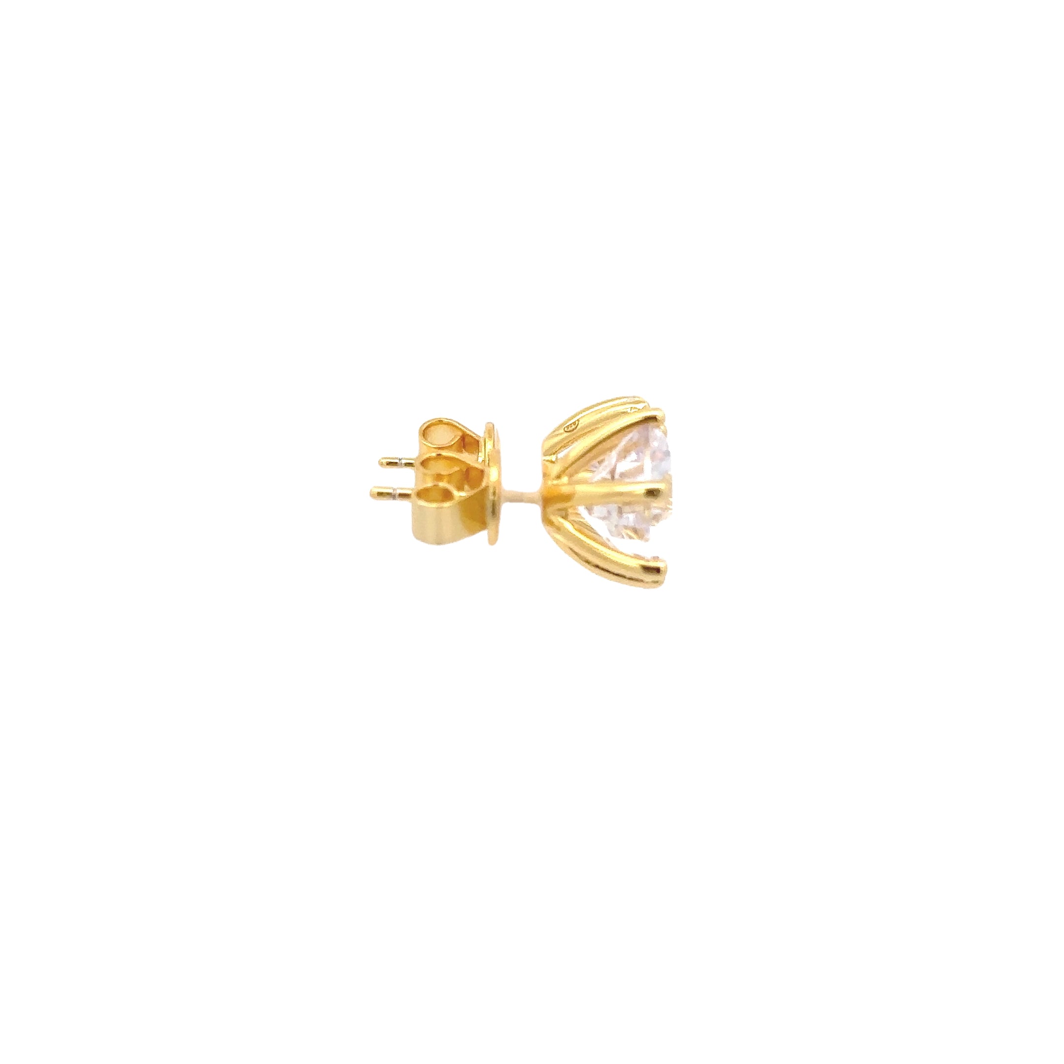 BRILLIANT ROUND CZ STUDS SIZE 10