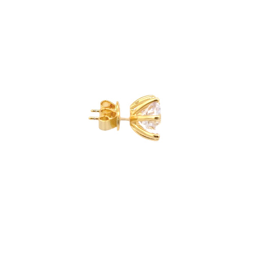 BRILLIANT ROUND CZ STUDS SIZE 10