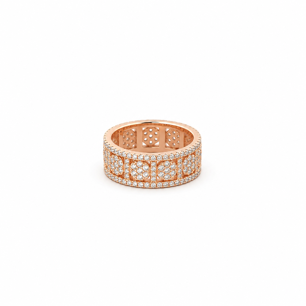 ROMANZA PAVÉ BAND RING IN 925 STERLING SILVER & ZIRCONIA