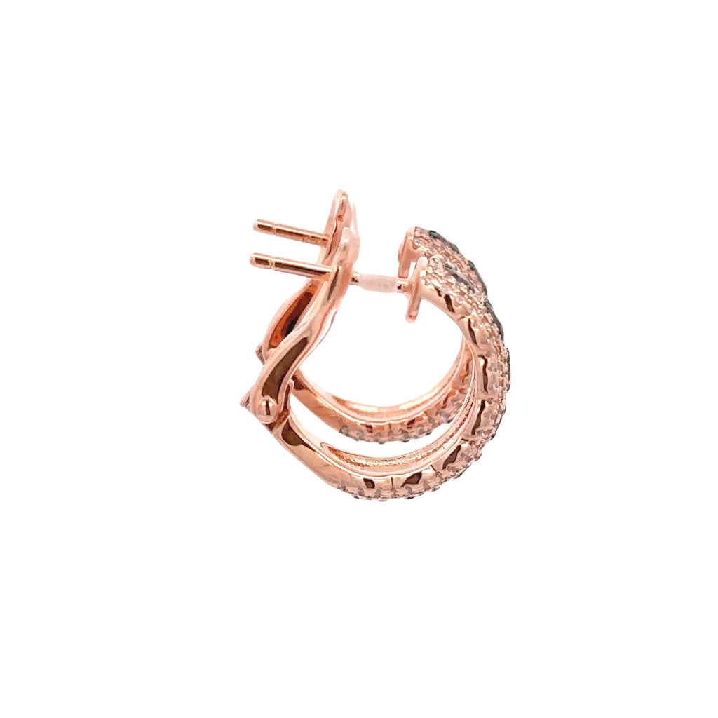 LIGHT BROWN ZIRCON EARRINGS