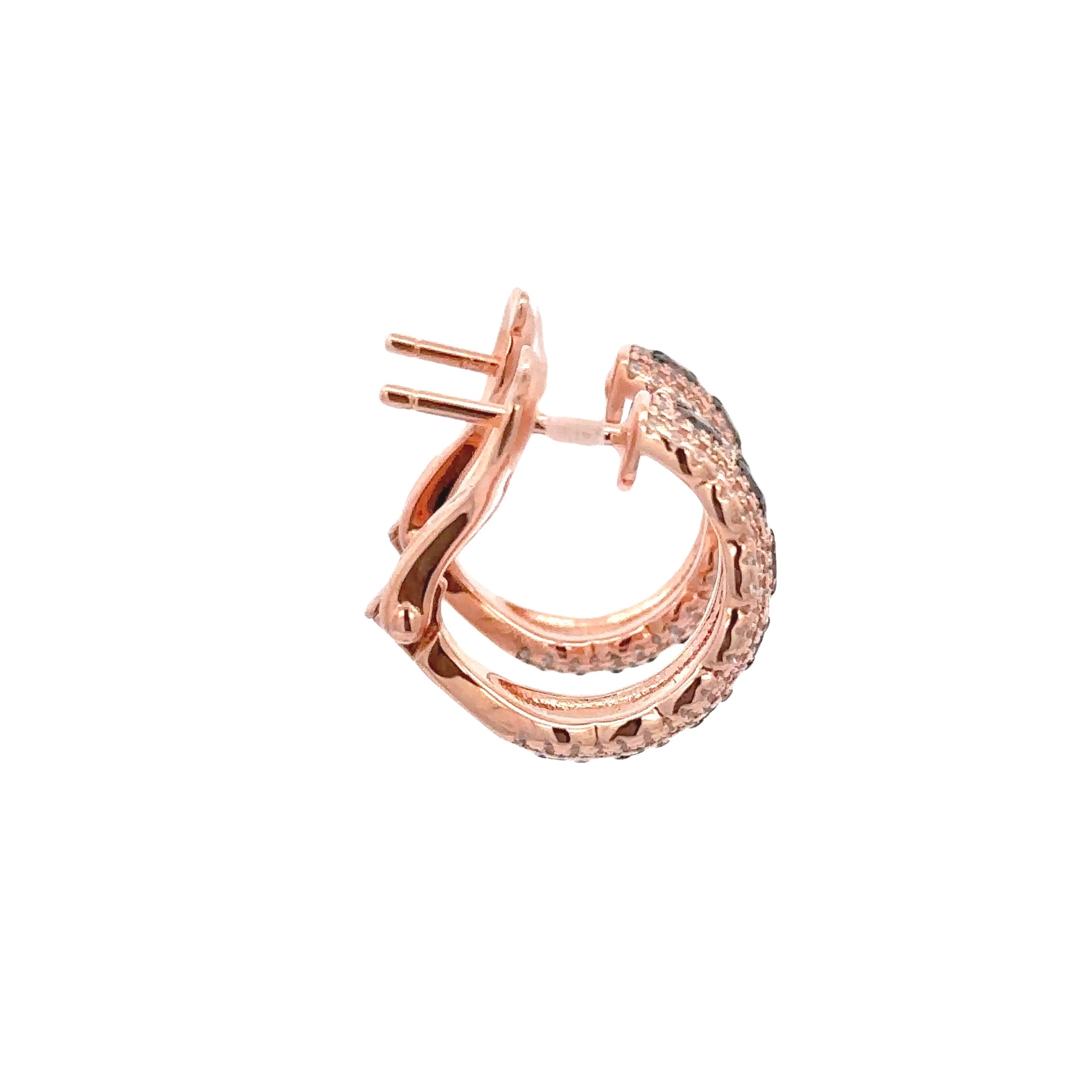 LIGHT BROWN ZIRCON EARRINGS
