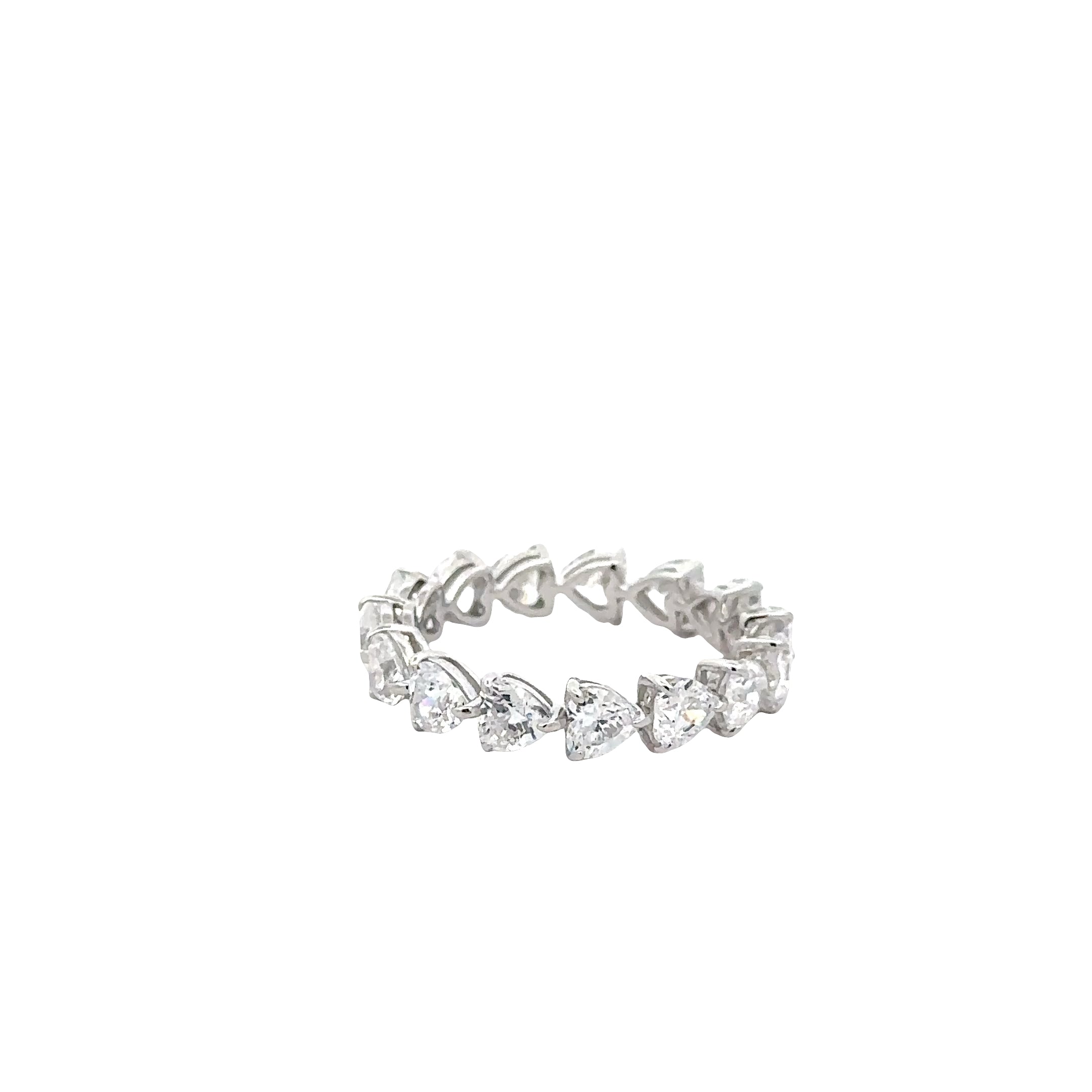HEART ETERNITY RING IN 925 STERLING SILVER WITH CUBIC ZIRCONIA