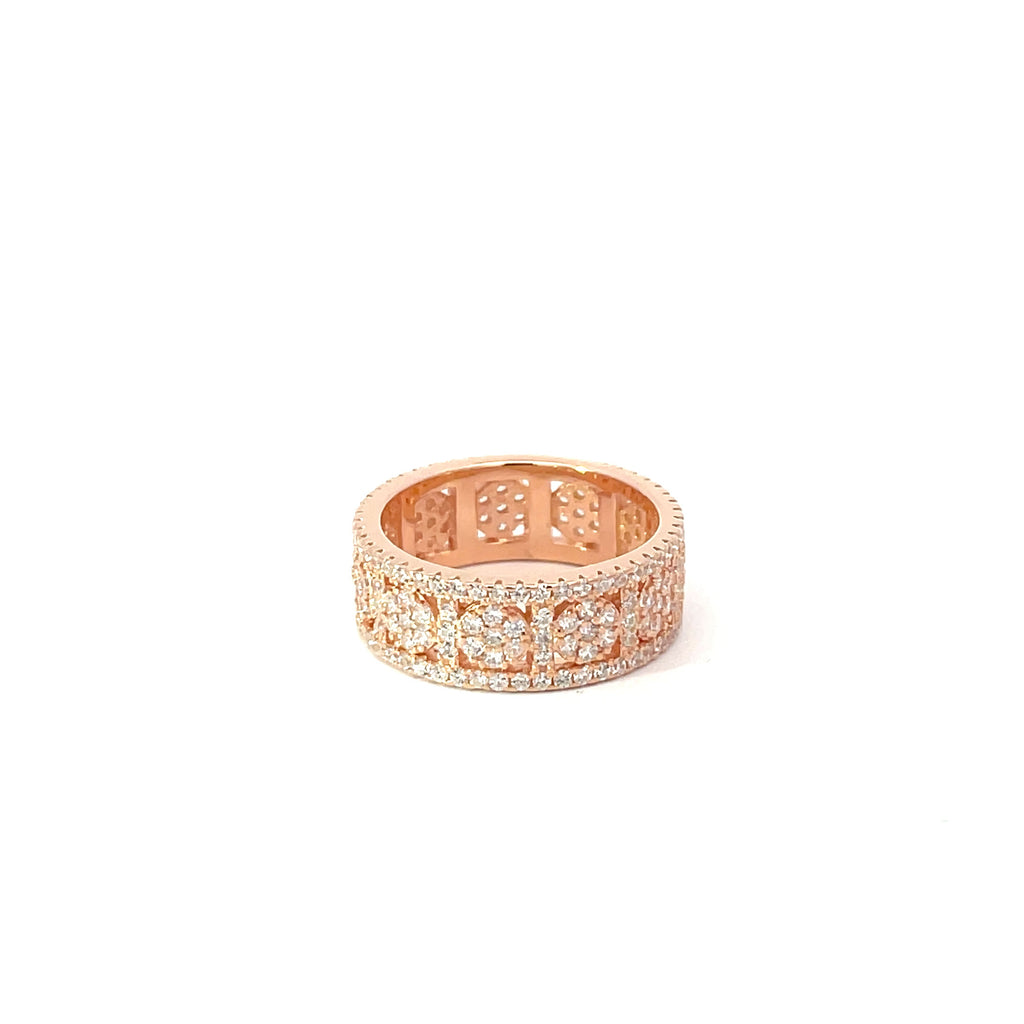 ROMANZA PAVÉ BAND RING IN 925 STERLING SILVER & ZIRCONIA