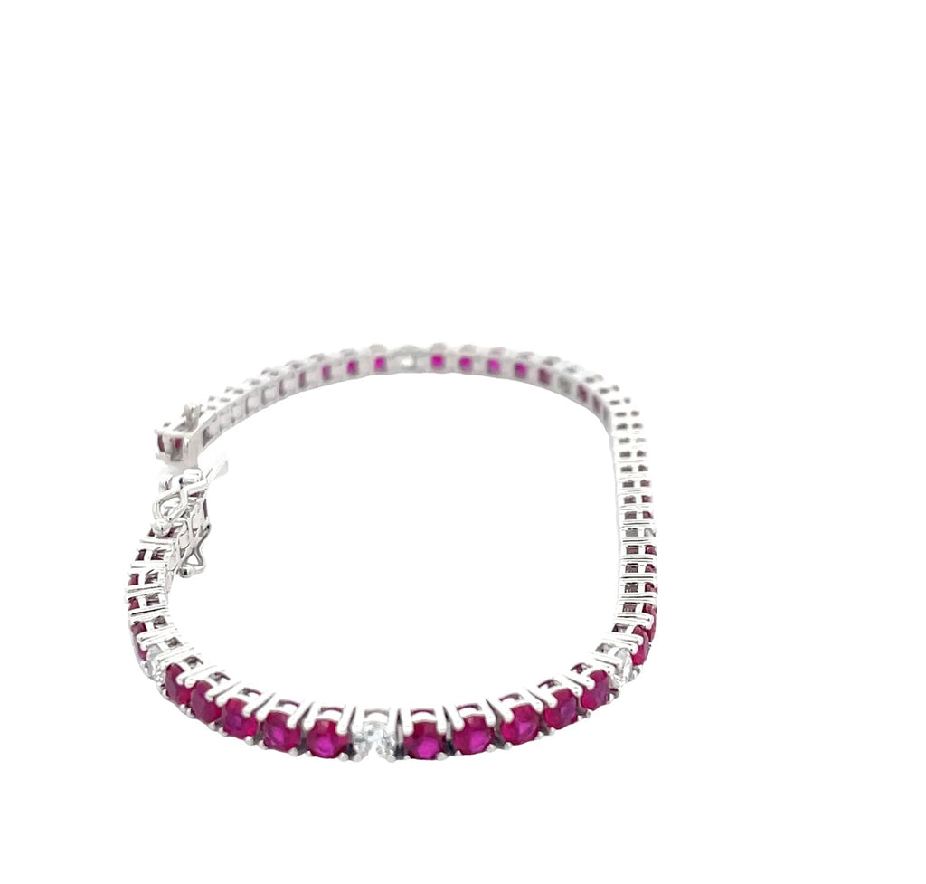 TENNIS BRACELET RED AND WHITE