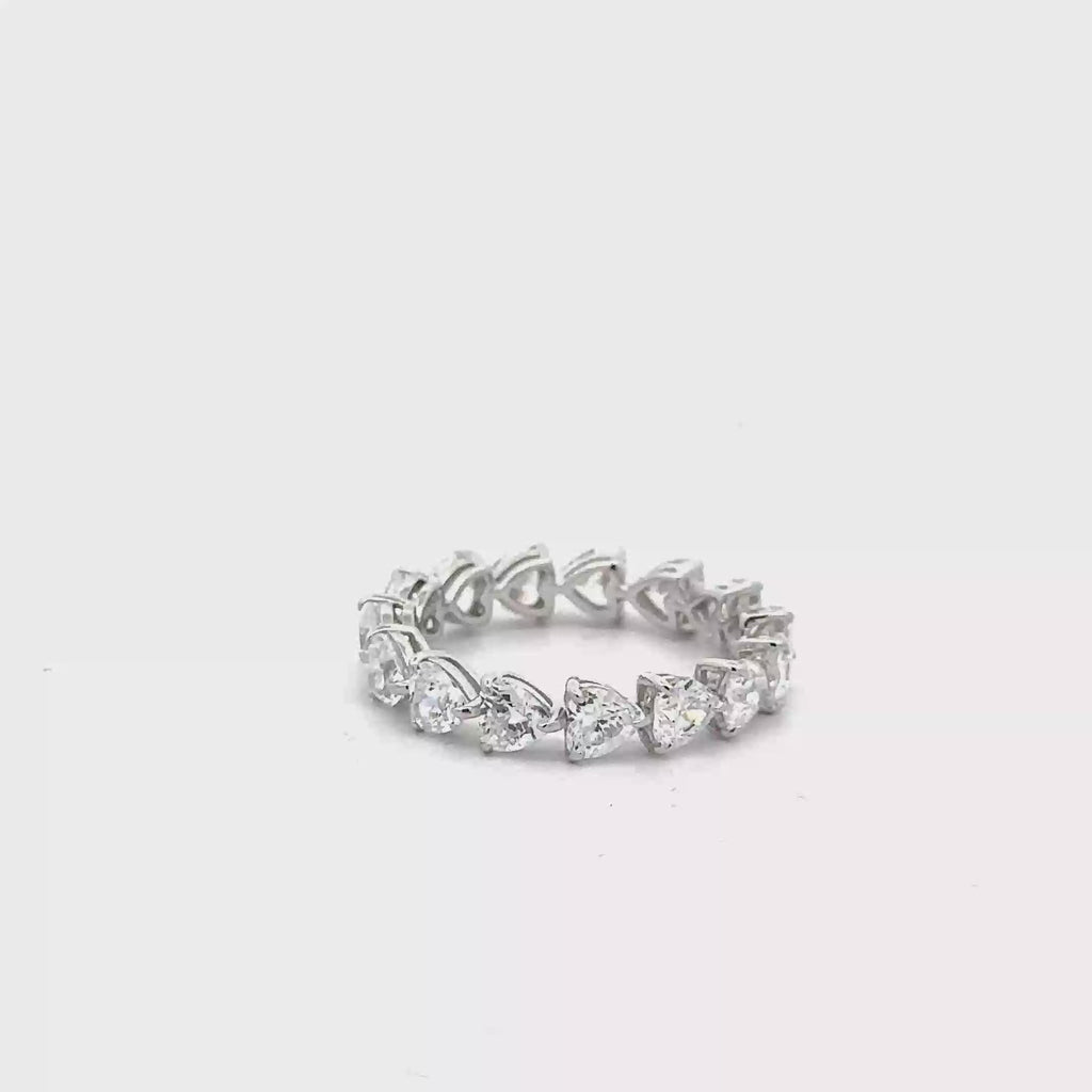HEART ETERNITY RING IN 925 STERLING SILVER WITH CUBIC ZIRCONIA