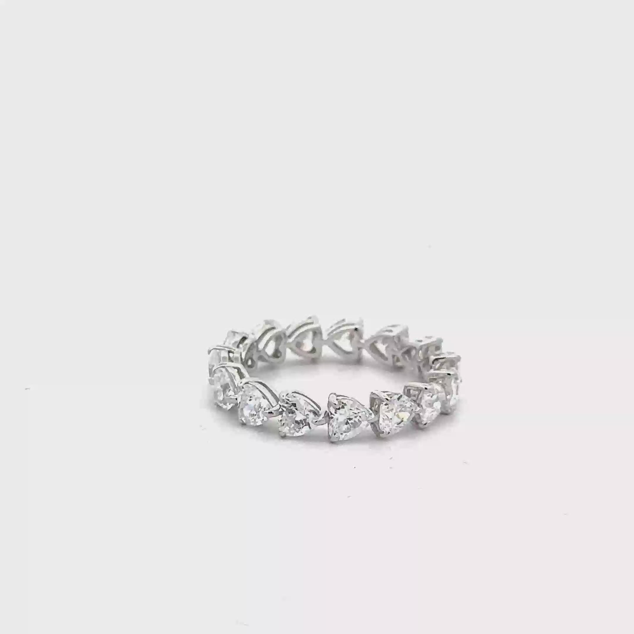 HEART ETERNITY RING IN 925 STERLING SILVER WITH CUBIC ZIRCONIA