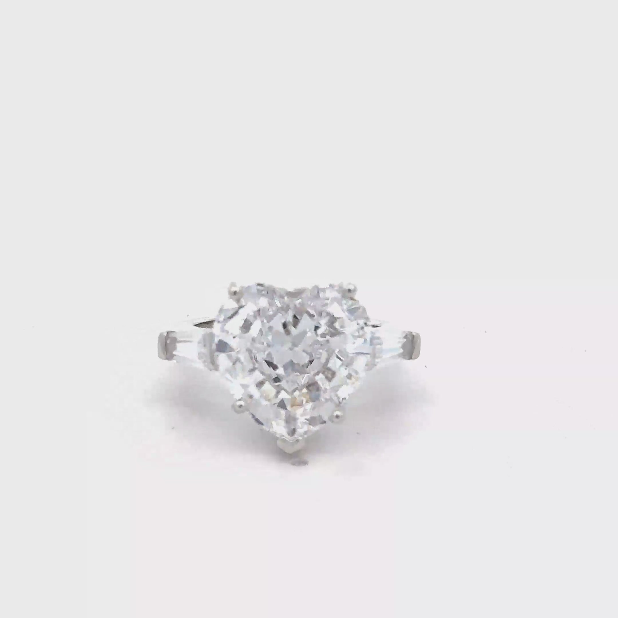 HEART CUT ZIRCONIA RING IN 925 STERLING SILVER