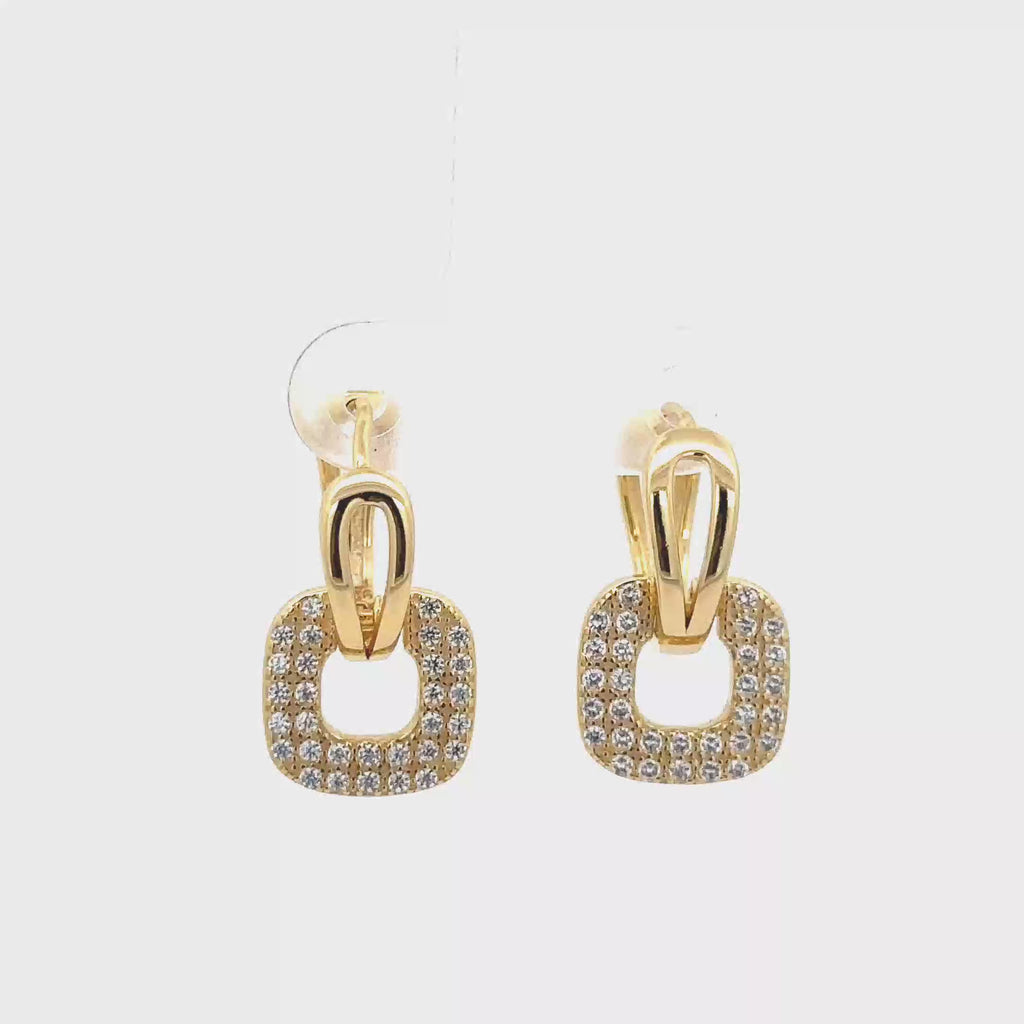 925 SILVER YELLOW RHODIUM EARRINGS