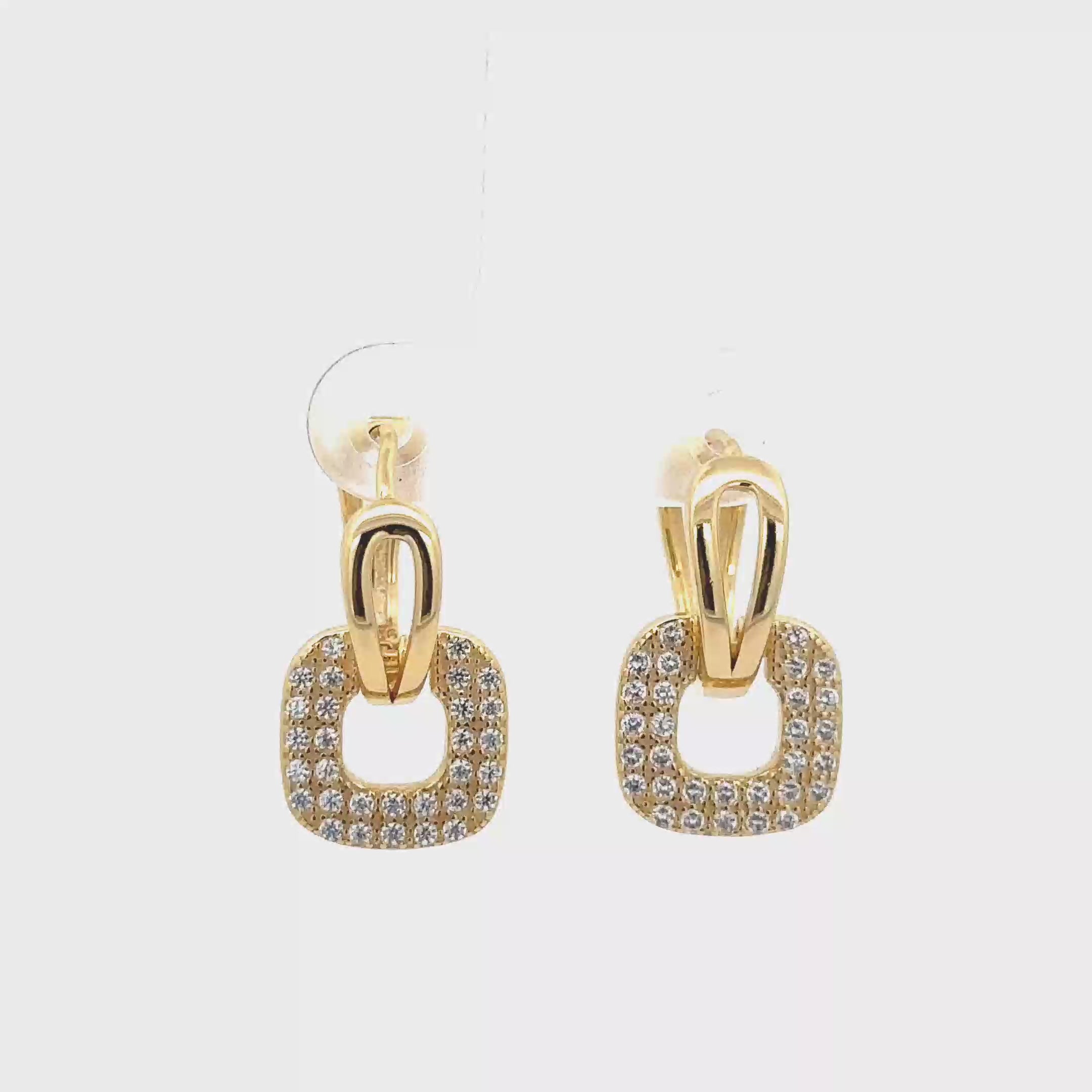 925 SILVER YELLOW RHODIUM EARRINGS