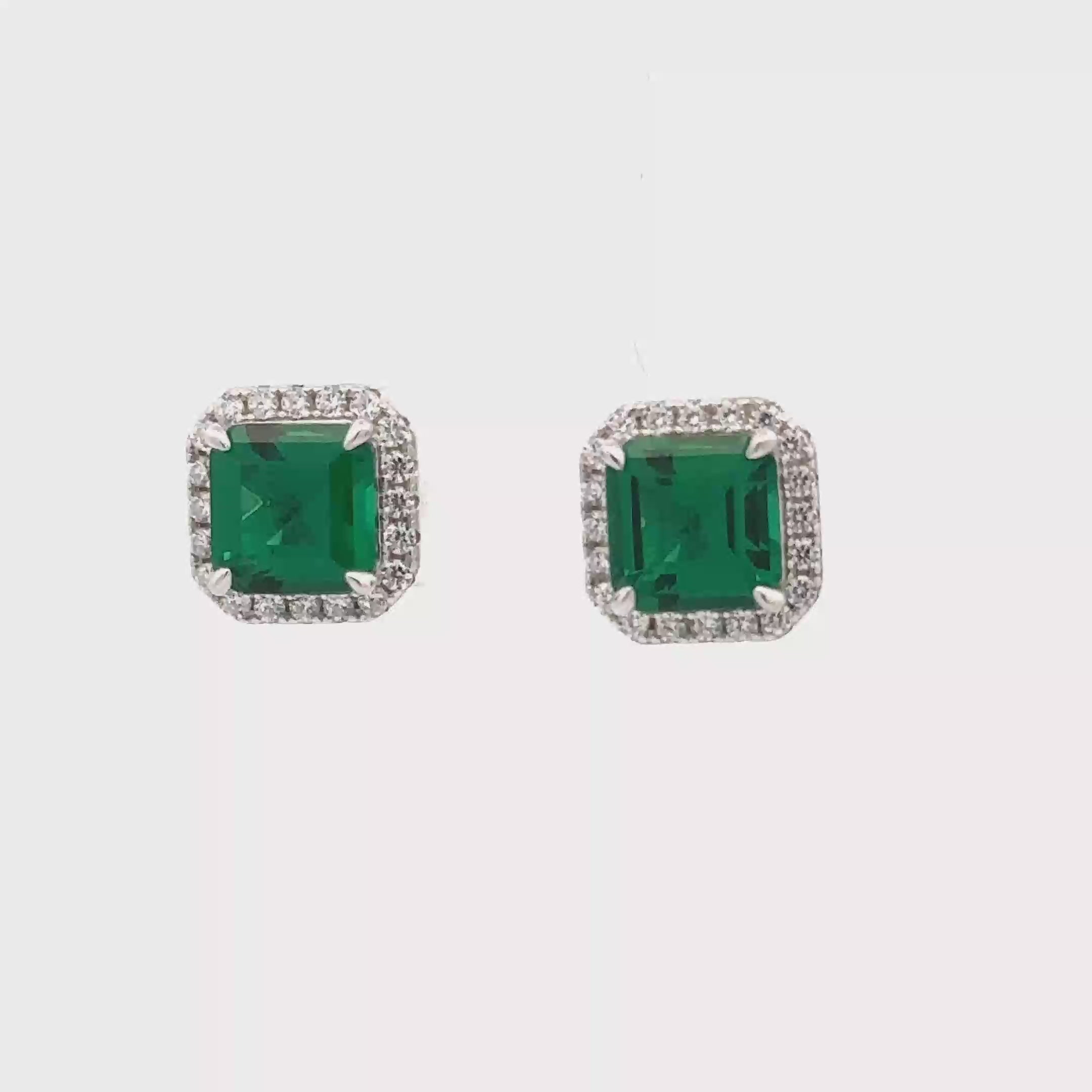 GREEN 925 EARRINGS